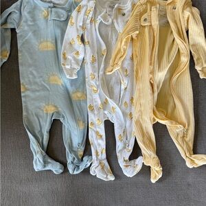 Sunshine and Duck Print Kids One Pieces Set